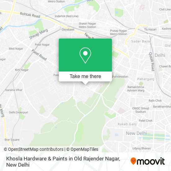 Khosla Hardware & Paints in Old Rajender Nagar map