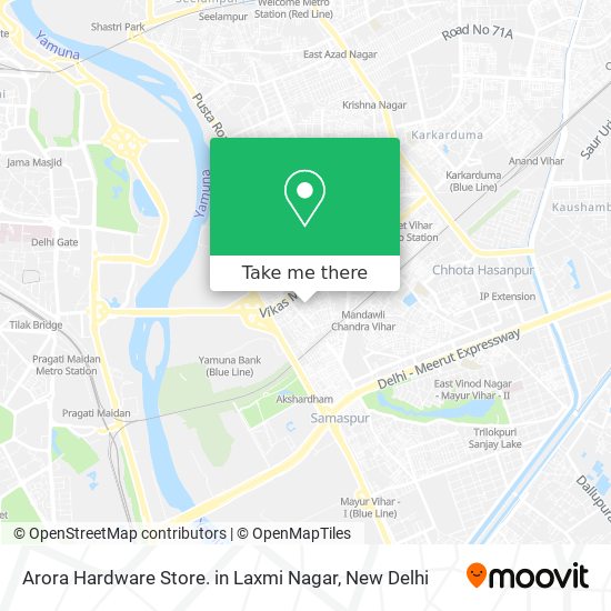 Arora Hardware Store. in Laxmi Nagar map