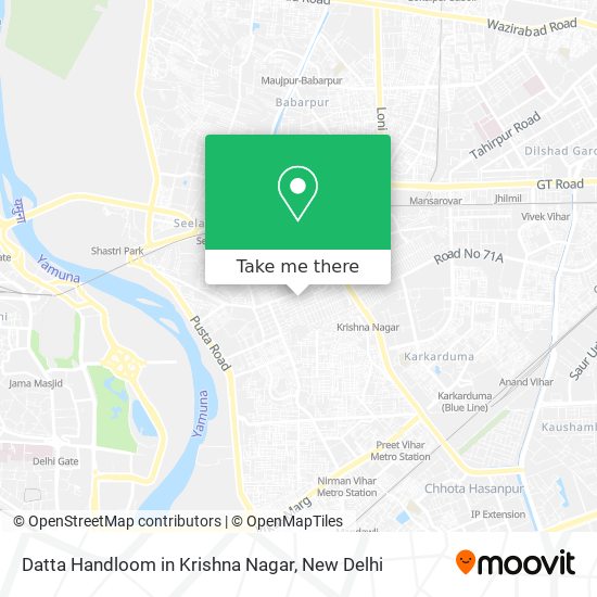 Datta Handloom in Krishna Nagar map