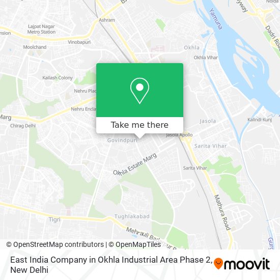 East India Company in Okhla Industrial Area Phase 2 map