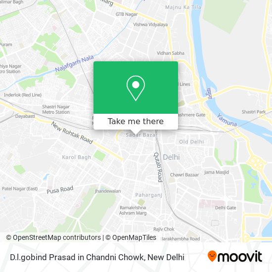 D.l.gobind Prasad in Chandni Chowk map