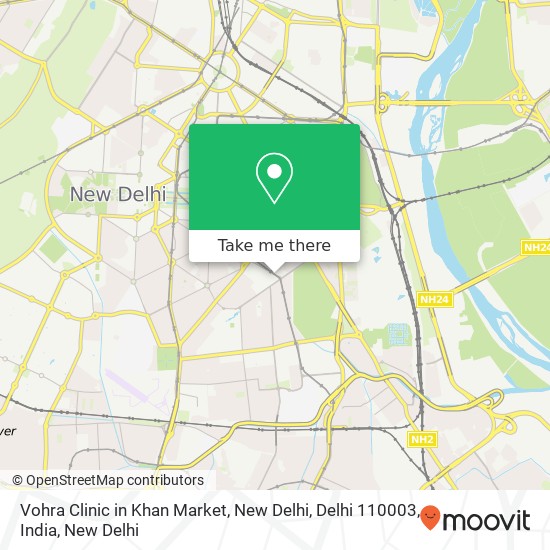 Vohra Clinic in Khan Market, New Delhi, Delhi 110003, India map