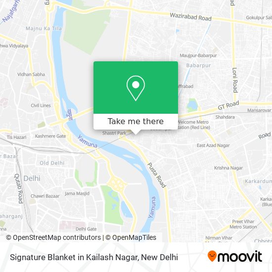 Signature Blanket in Kailash Nagar map