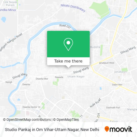 Studio Pankaj in Om Vihar-Uttam Nagar map