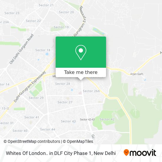 Whites Of London.. in DLF City Phase 1 map