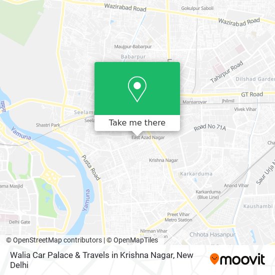 Walia Car Palace & Travels in Krishna Nagar map