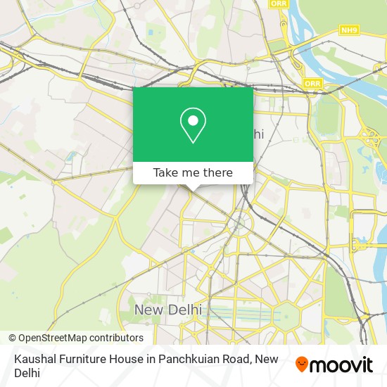 Kaushal Furniture House in Panchkuian Road map