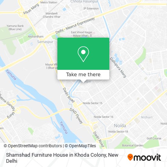 Shamshad Furniture House in Khoda Colony map
