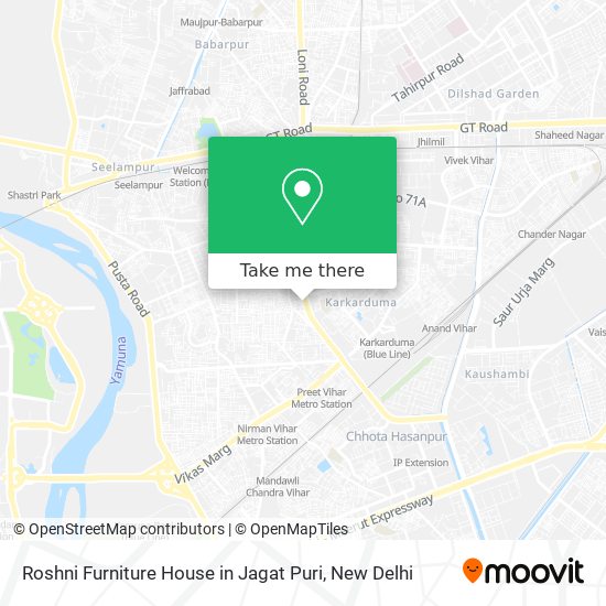 Roshni Furniture House in Jagat Puri map