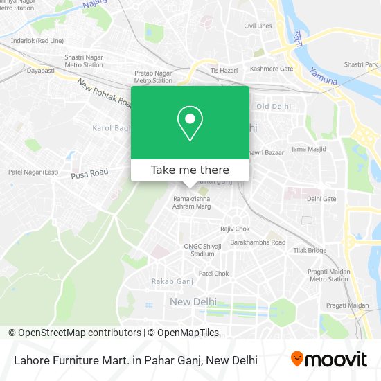 Lahore Furniture Mart. in Pahar Ganj map