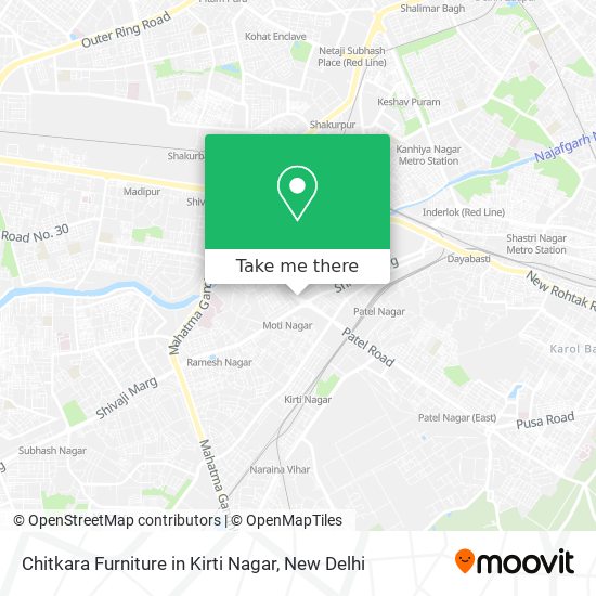 Chitkara Furniture in Kirti Nagar map