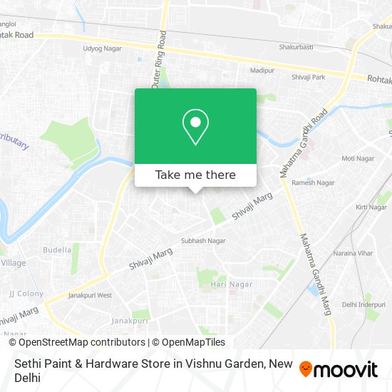 Sethi Paint & Hardware Store in Vishnu Garden map