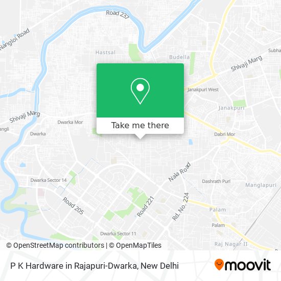 P K Hardware in Rajapuri-Dwarka map