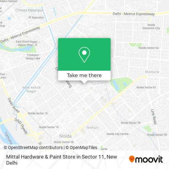 Mittal Hardware & Paint Store in Sector 11 map