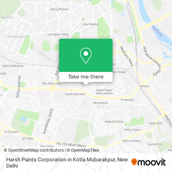 Harsh Paints Corporation in Kotla Mubarakpur map