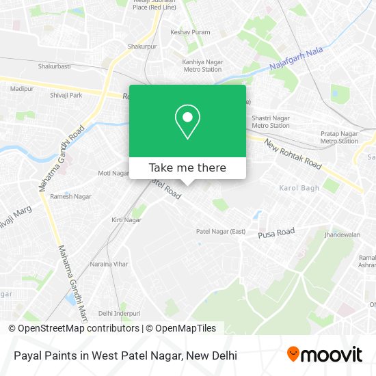 Payal Paints in West Patel Nagar map