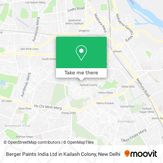 Berger Paints India Ltd in Kailash Colony map