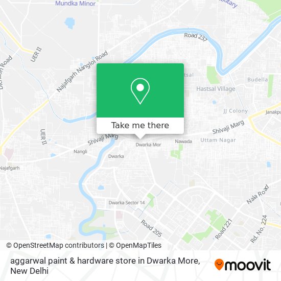 aggarwal paint & hardware store in Dwarka More map
