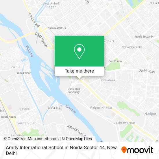 Amity International School in Noida Sector 44 map