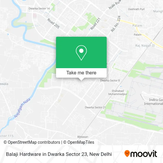 Balaji Hardware in Dwarka Sector 23 map