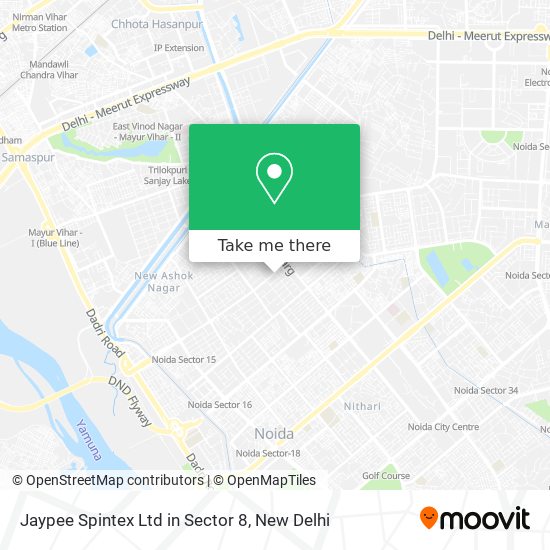 Jaypee Spintex Ltd in Sector 8 map