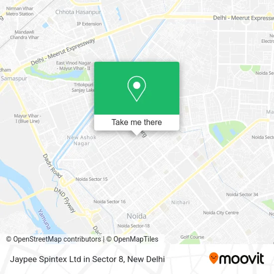 Jaypee Spintex Ltd in Sector 8 map