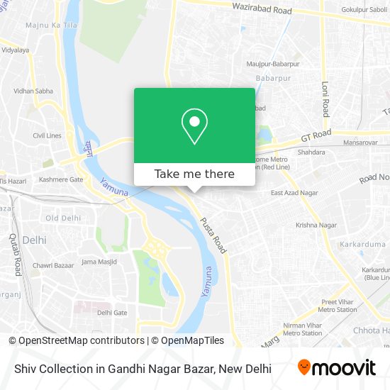 Shiv Collection in Gandhi Nagar Bazar map