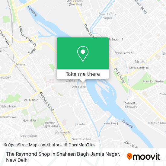 The Raymond Shop in Shaheen Bagh-Jamia Nagar map