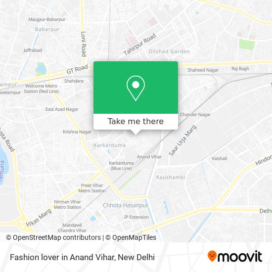 Fashion lover in Anand Vihar map