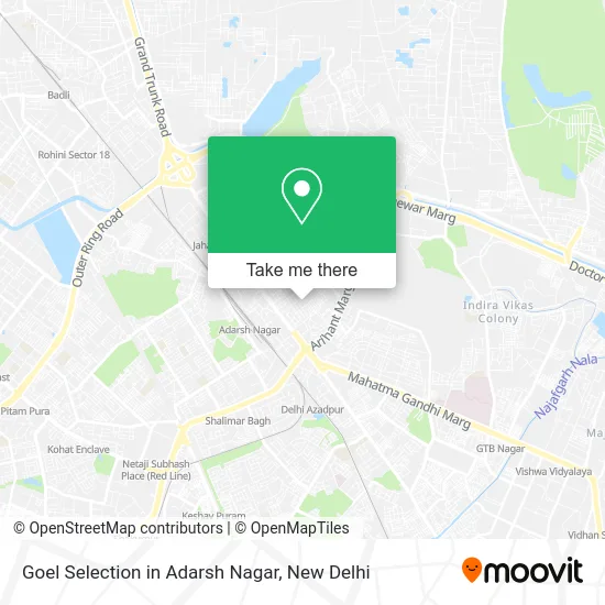 Goel Selection in Adarsh Nagar map