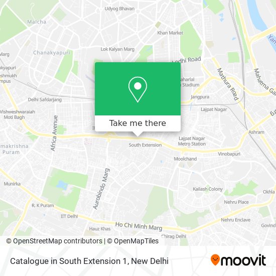 Catalogue in South Extension 1 map