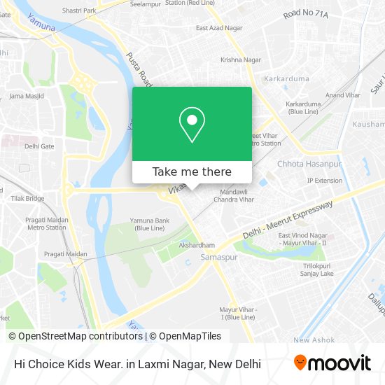 Hi Choice Kids Wear. in Laxmi Nagar map