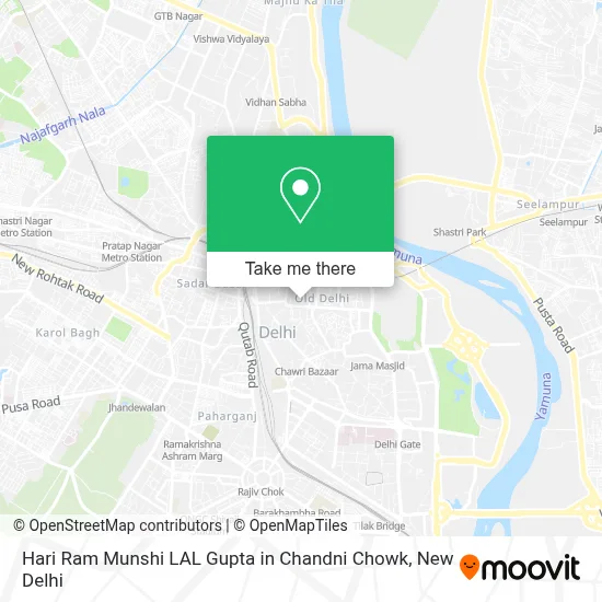 Hari Ram Munshi LAL Gupta in Chandni Chowk map