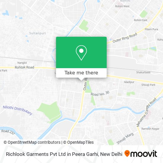 Richlook Garments Pvt Ltd in Peera Garhi map