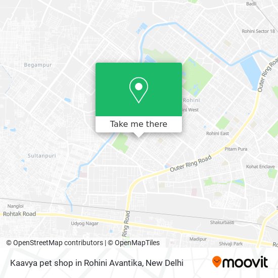 Kaavya pet shop in Rohini Avantika map