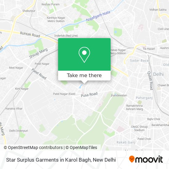 Star Surplus Garments in Karol Bagh map