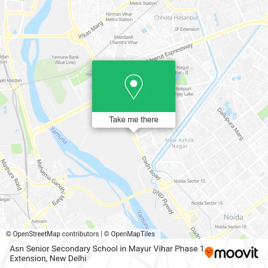 Asn Senior Secondary School in Mayur Vihar Phase 1 Extension map