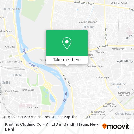 Kristino Clothing Co PVT LTD in Gandhi Nagar map