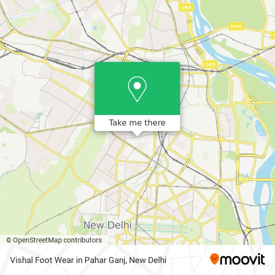 Vishal Foot Wear in Pahar Ganj map