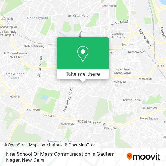 Nrai School Of Mass Communication in Gautam Nagar map