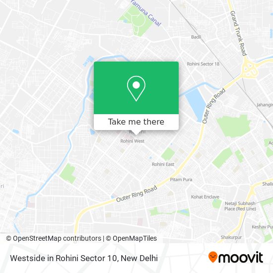 Westside in Rohini Sector 10 map