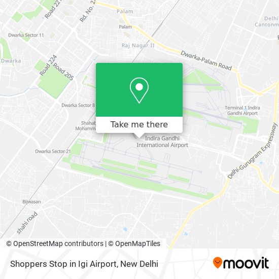 Shoppers Stop in Igi Airport map