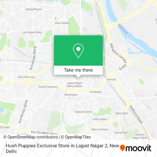 Hush Puppies Exclusive Store in Lajpat Nagar 2 map