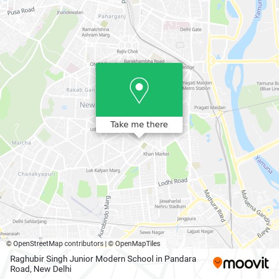 Raghubir Singh Junior Modern School in Pandara Road map