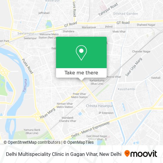 Delhi Multispeciality Clinic in Gagan Vihar map