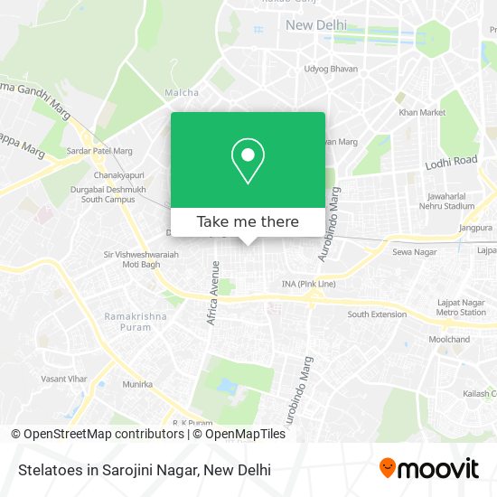 Stelatoes in Sarojini Nagar map