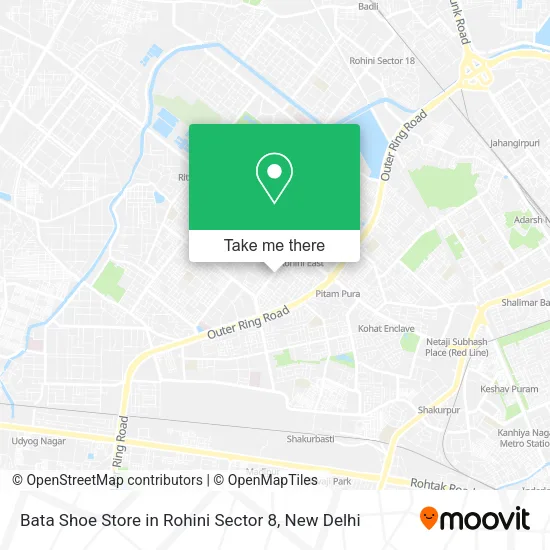 Bata Shoe Store in Rohini Sector 8 map