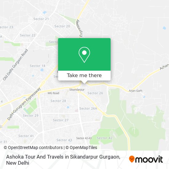 Ashoka Tour And Travels in Sikandarpur Gurgaon map