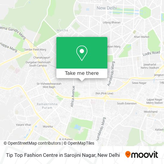 Tip Top Fashion Centre in Sarojini Nagar map