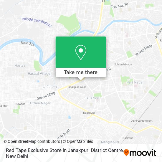 Red Tape Exclusive Store in Janakpuri District Centre map
